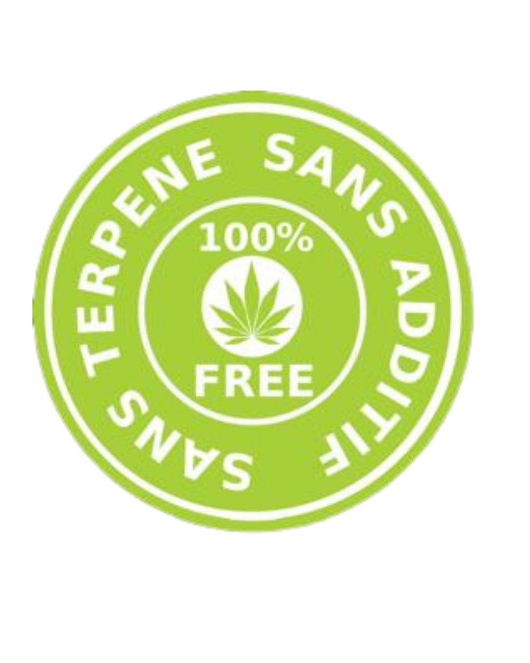 Label 100% FREE - Sans additifs, sans terpènes